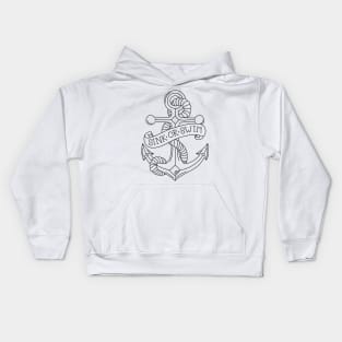 Vintage Anchor Tattoo Kids Hoodie